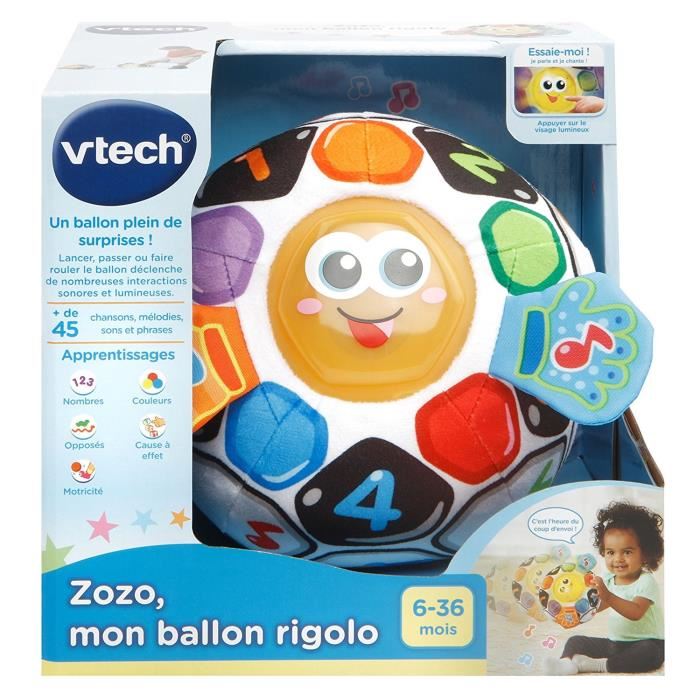 Vtech Baby Balle Deveil Zozo Mon Ballon Rigolo Jouet Educatif Pour Bebe De 6 A 36 Mois