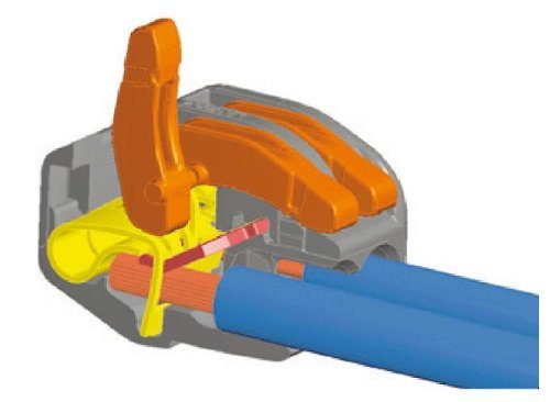 50 mini bornes de connexion rapide WAGO S2273 4 entrées - 2273-204