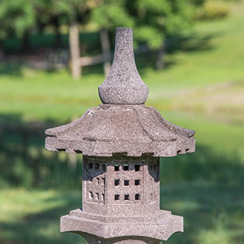 Lanterne japonaise toro en pierre de lave 55cm - WANDA-COLLECTION