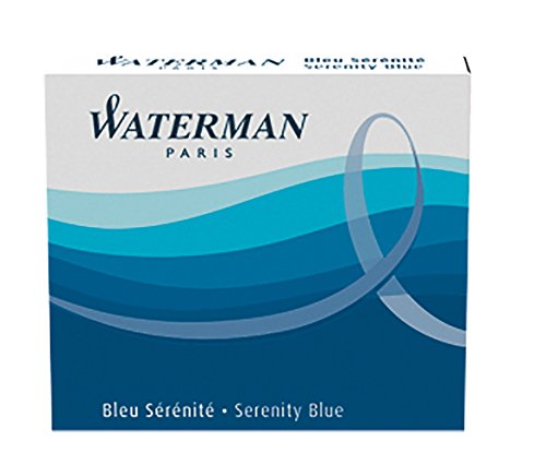 Waterman Boite 6 Cartouches, Couleur Bleu Serenite
