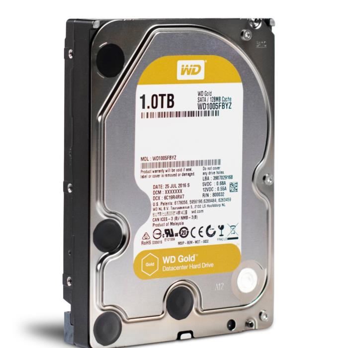 Wd Disque Dur Interne Gold - 1to - 128mo - 3.5 Wd1005fbyz