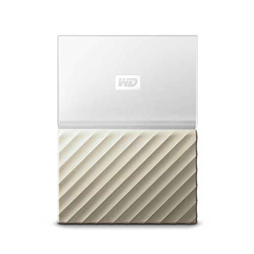 WD My Passport Ultra WDBFKT0020BGD - Disque dur - chiffre - 2 To - externe (portable) - USB 3.0 - AES 256 bits - or blanc