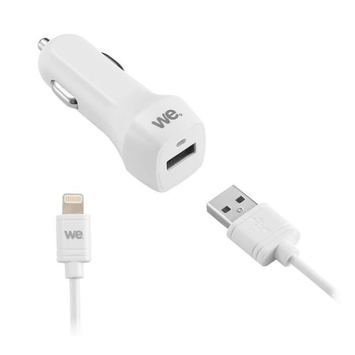 WE Pack de chargeur voiture et cable USB 1 port 150 metres
