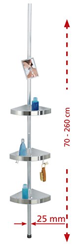 Etagere de bain / douche Premium telescopique (sol et plafond), chrome, WENKO