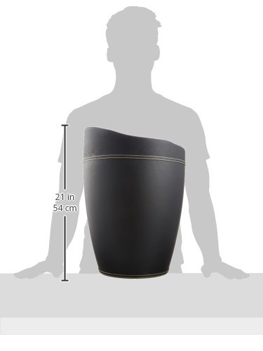 Tabouret Panier A Linge - Wenko - Candy - Simili - Noir - 20 Litres