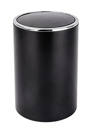 Wenko Petite Poubelle Salle De Bain Poubelle A Couvercle 5l Inca Plastique Haut De Gamme Ø 185x255 Cm Noir