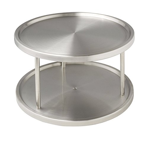 Plateau Tournant Epices Duo - Wenko - Ø 265x16 Cm - Acier Inox - Mat