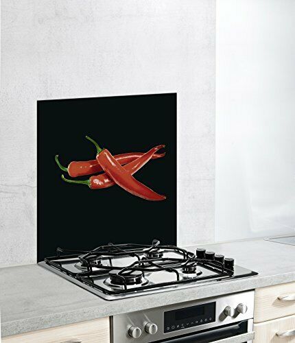 Fond De Hotte Cuisine En Verre Trempe Wenko Hot Peperoni 60x70 Cm Multicolore