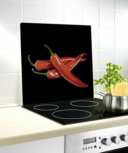 Fond De Hotte Cuisine En Verre Trempe Wenko Hot Peperoni 60x70 Cm Multicolore