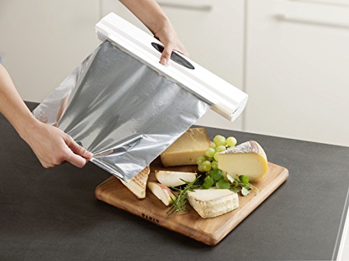 Distributeur De Film Alimentaire - Wenko - Perfect Cutter - Acier Inox - Plastique - Blanc