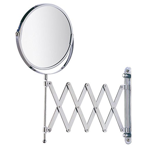 Miroir Grossissant X3 Mural A Bras Telescopique Wenko Acier Chrome Pour Maquillage Et Soins Quotidiens