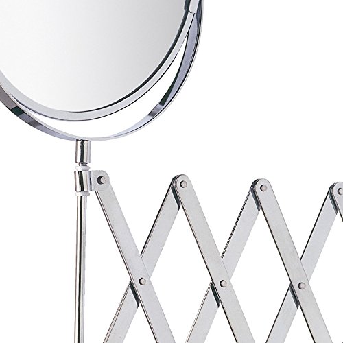 Miroir Grossissant X3 Mural A Bras Telescopique Wenko Acier Chrome Pour Maquillage Et Soins Quotidiens