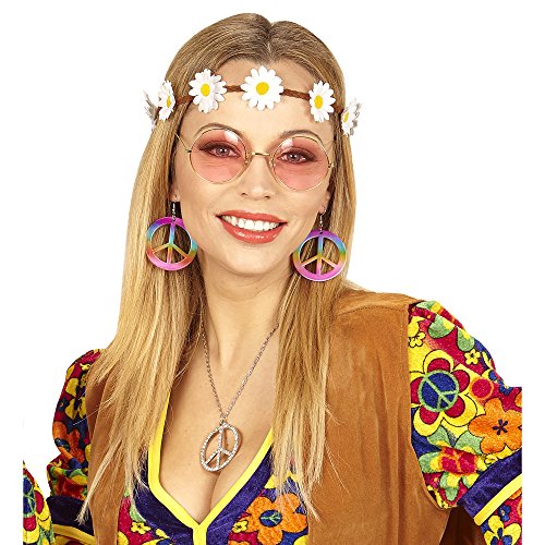 Hippie (flower Headband, Earrings, Glass...