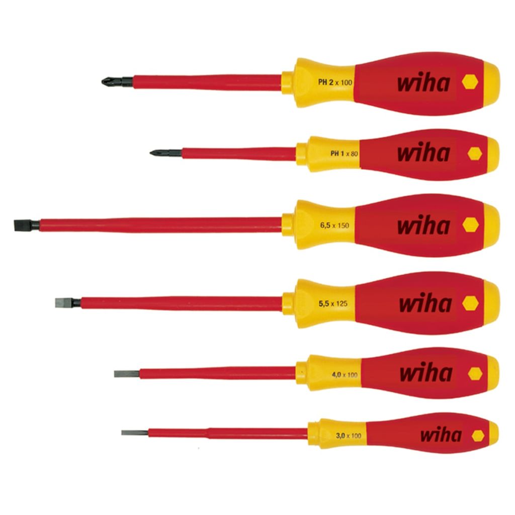 Jeu de tournevis Fente PH 6 pieces 1000 V