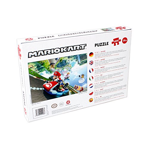 Puzzle Mario Kart Funracer 1000 Pieces Winning Moves Rouge Multicolore Mixte Interieur