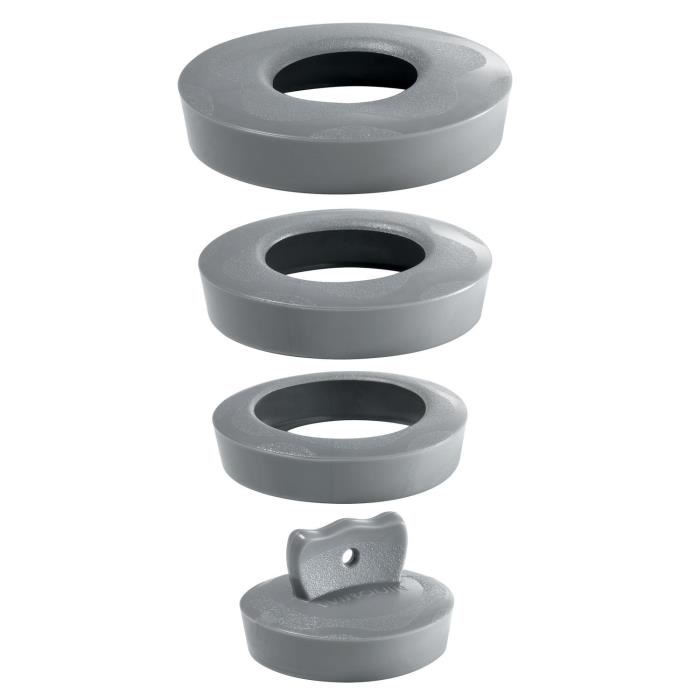 Bouchon Universel - Wirquin - Gris - Adaptable - 3 Anneaux - Diametre 36 A 58 Mm