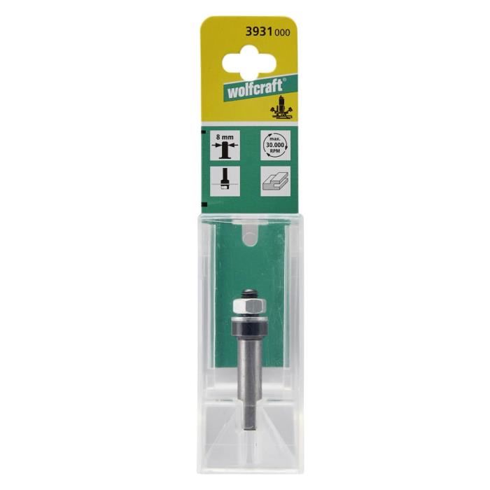 WOLFCRAFT 1 Axe 8mm pour fraises 3828 3830