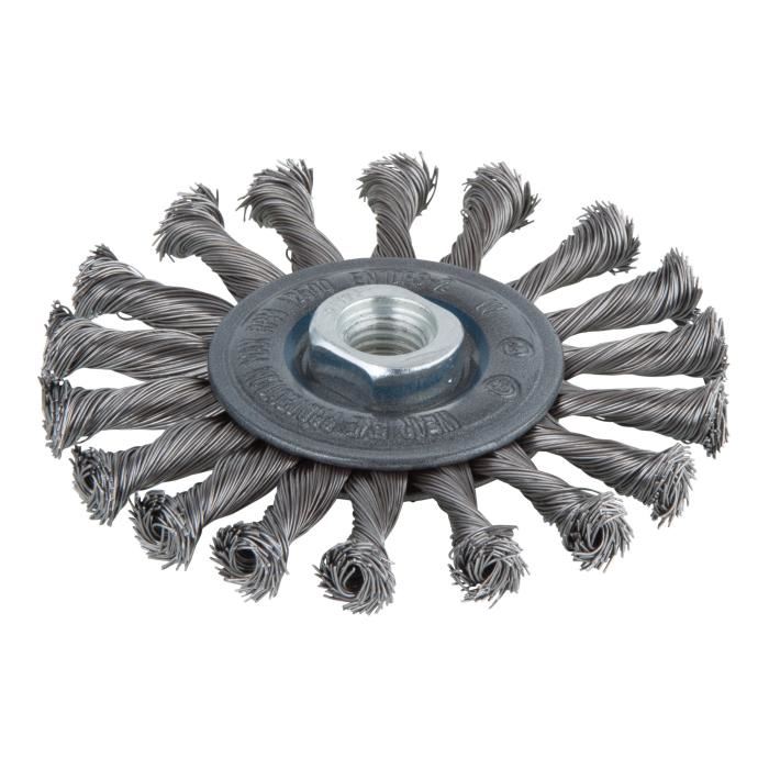 Brosse metallique circulaire pour multimatiere WOLFCRAFT 2149000, Diam.115x15 mm