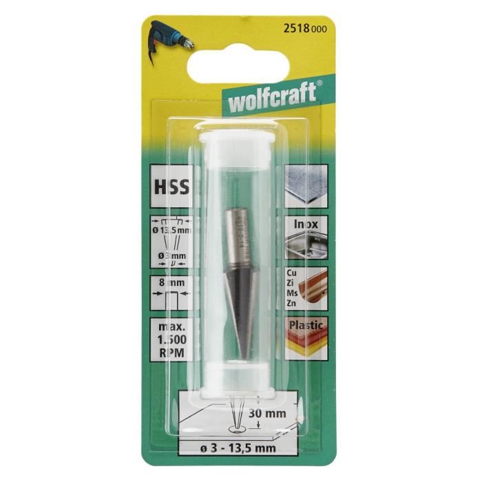 Wolfcraft 2518000 Alesoir Hss Tige 8 Mm ...