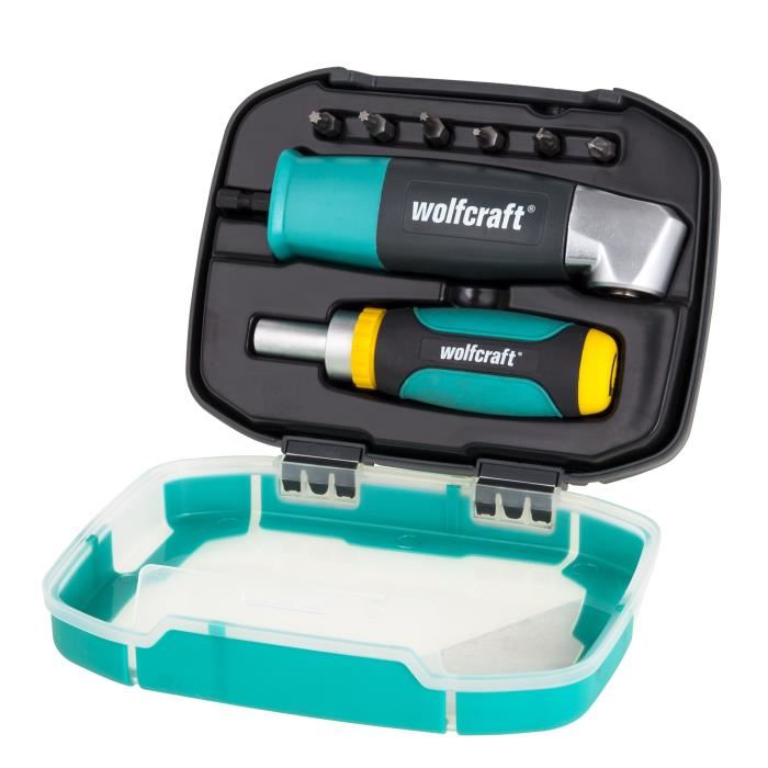 Coffret De Vissage Dangle - Wolfcraft - Kit Pour Percer Et Visser En Angle - 8 Pieces - 1001000