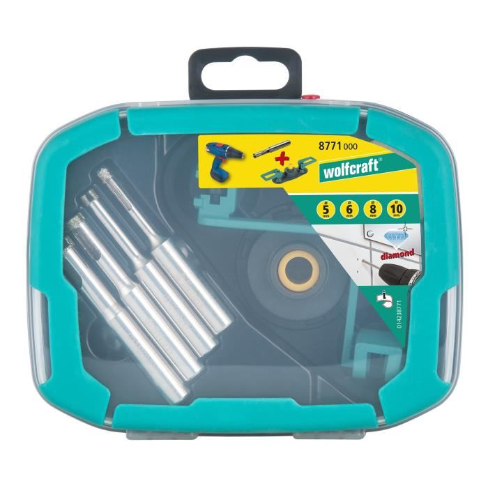 Coffret De 4 Trepans Diamant - Wolfcraft - Diametre 5 6 8 10 Mm - Profondeur De Coupe 30 Mm - 8771000
