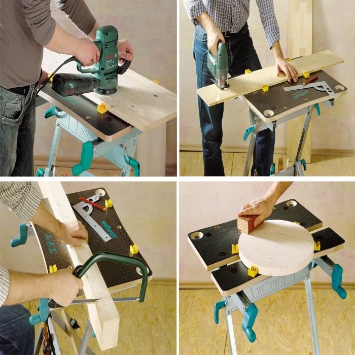 Wolfcraft Master 600 Etabli De Serrage Modulable Et Reglable En Hauteur Ref 6182000