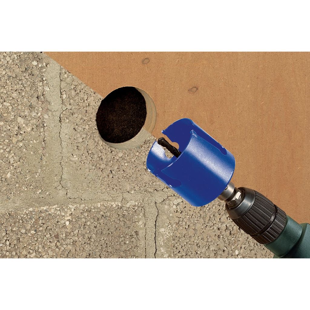Wolfcraft Scie cloche universelle Perceuse pour Verre Carrelage 127 mm Bleu