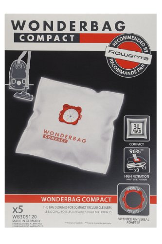 Rowenta - Boite De 5 Sacs Microfibres Wonderbags Compact Wb305120 - Pour Aspirateurs Traîneaux