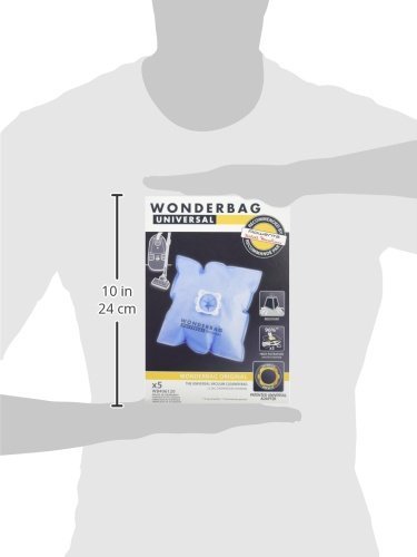 Rowenta Lot De 5 Sacs Universels Wonderbag En Microfibre Pour Aspirateurs Avec Sac Accessoires Officiels Wb406120