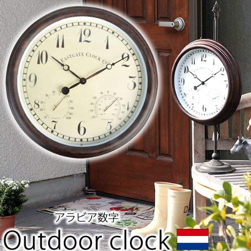 Esschert Design Horloge de station avec thermo-hygrometre 30,5 cm TF008