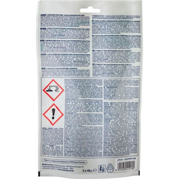 Wpro Afr301 Tablettes Nettoyantes Antiodeurs