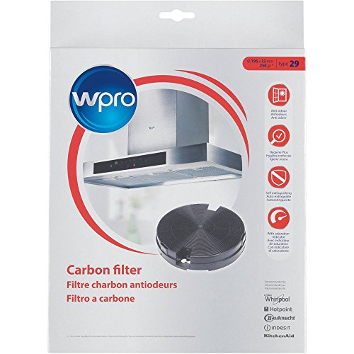 Filtre A Charbon Wpro Chf0291 Pour Hotte Diametre 195 Mm H 33 Mm 265 Gm²