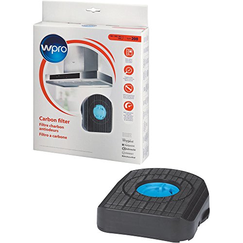 Filtre A Charbon Anti-odeurs Wpro Chf200/1 Pour Hotte - Type 200 Diametre 195mm X 207mm - Noir