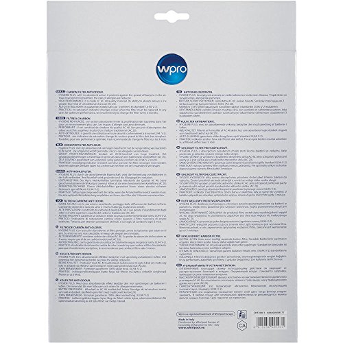 Filtre A Charbon Anti-odeurs Wpro Chf200/1 Pour Hotte - Type 200 Diametre 195mm X 207mm - Noir