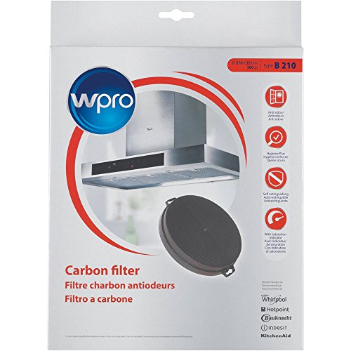 Filtre De Hotte A Charbon Wpro Fac539 Diametre 210mm Traitement Antibacterien