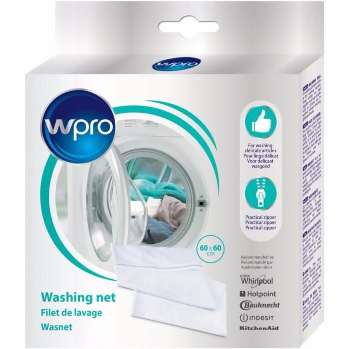 Filet De Lavage Linge - Wpro - Was606 - Protection Textile - Anti-perte - 60x60 Cm