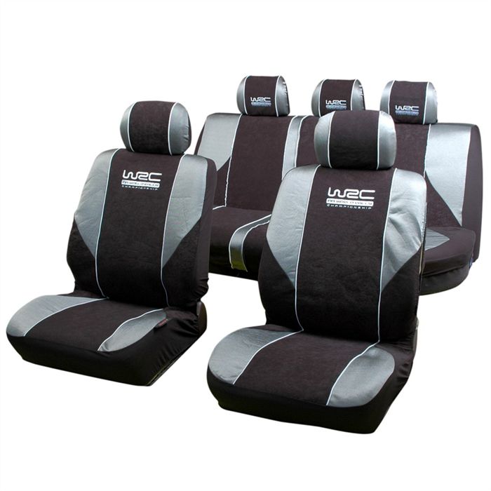 Lot  De 5 Housses Avant Arriere 2/3 1/3 Et Appuie Tete - Wrc - Universelles - Fixation Simple -compatible Airbag