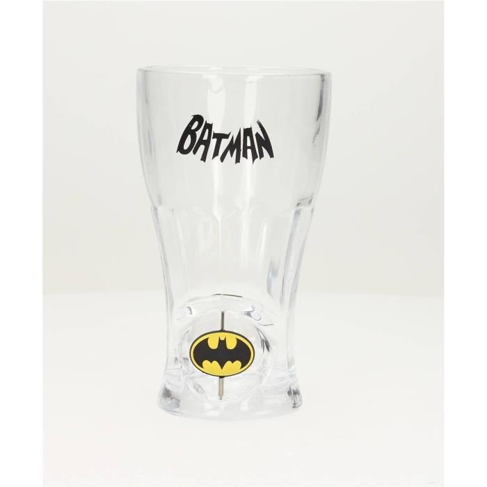 Verre Dc Universe Wtt Batman Logo Rotatif 24x11x11cm 200g Verre