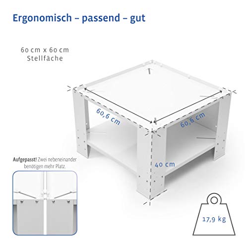 Socle D'encastrement 60,3 cm x 60,3 cm x 40 cm Compartiment Pour Lave Linge