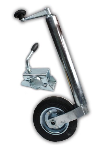 Roue jockey diam 48mm metal + collier pour Remorque Caravane