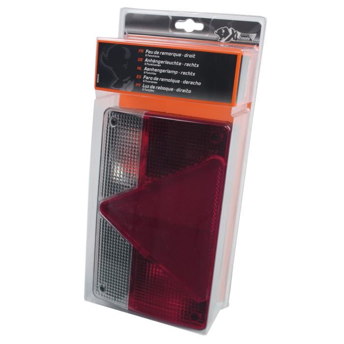 Feu De Remorque Impex Sas 553908 6 Fonctions Dimensions 217x138x52 Mm Rouge