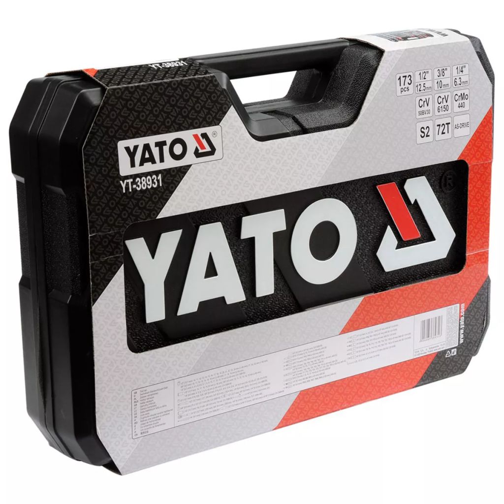 YATO Kit de cles a cliquet 173 pieces YT 38931