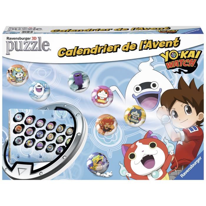 Calendrier De L'avent Yo-kai Watch - Ravensburger - Puzzle 3d Et 2d - Pour Enfant De 6 Ans Et Plus