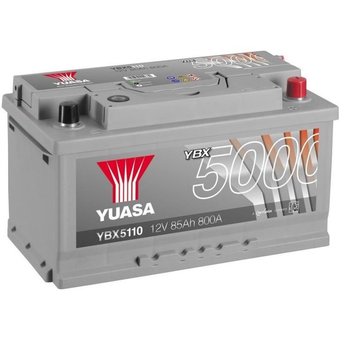 Batterie Yuasa Silver YBX5110 12v 85ah 800A Hautes performances