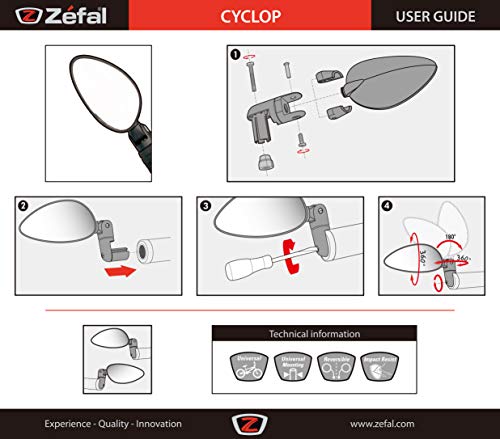 Retroviseur Cyclop Etui Zefal Velo Loisir Mixte