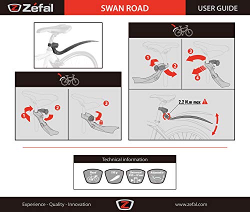 Kit Garde Boue Velo Zefal Croozer + Swan Road - Marque Zefal - Pour Vtt - Mixte