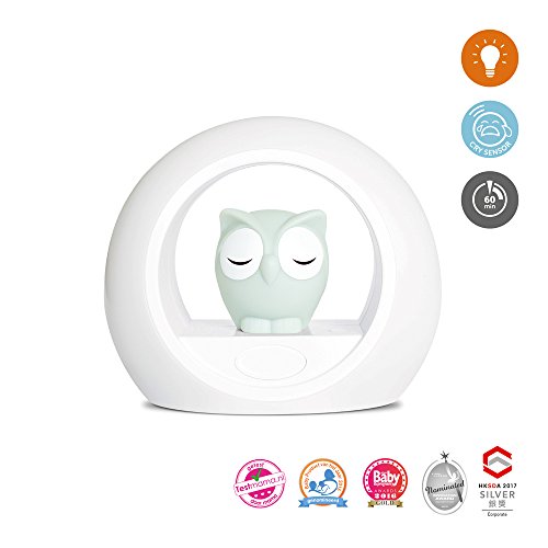 Veilleuse Programmable - Zazu - Lou Le Hibou - Capteur De Son - Se Rallume Aux Pleurs - Gris