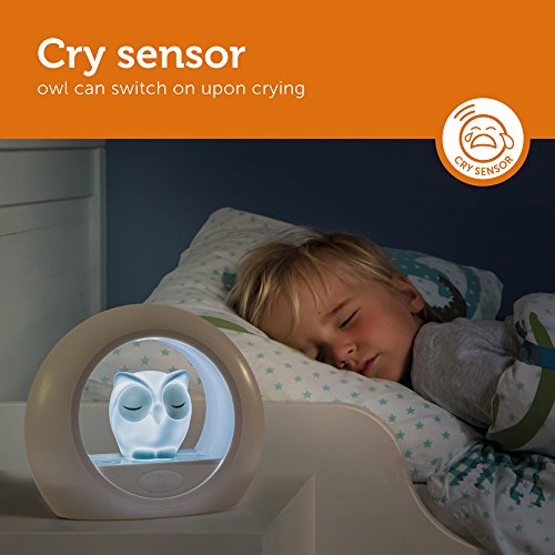 Veilleuse Programmable - Zazu - Lou Le Hibou - Capteur De Son - Se Rallume Aux Pleurs - Gris
