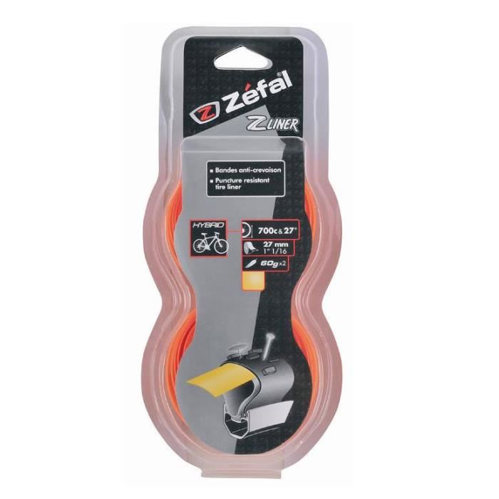 Bande Anti-crevaison Zefal Z Liner Orange 27 Mm X2 Pour Vtt