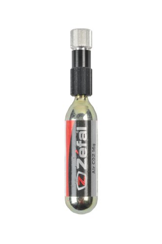 Gonfleur De Pneus - Zefal - Co2 Holder + Ez Control + 2 Cartouches Filetees 16g - Velo Loisir - Adulte - Noir